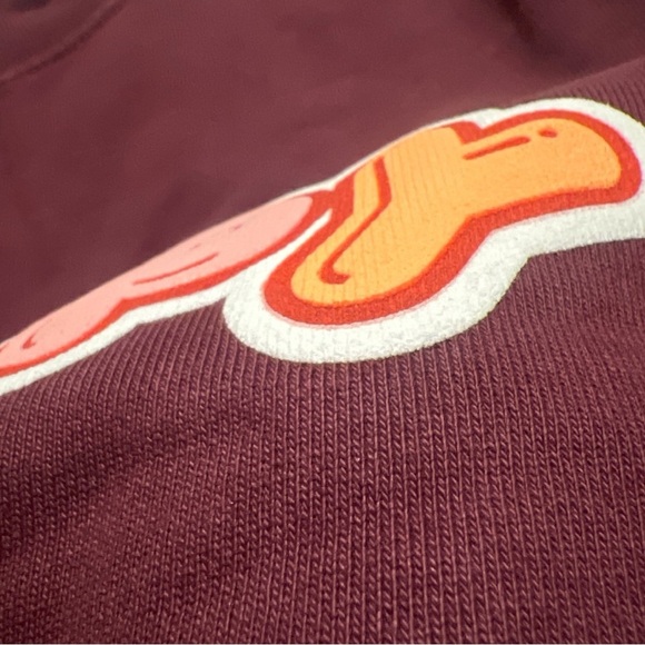 MADHAPPY Crush Universal Crewneck in Port Candy Block Letters | Wine | NEW/NWT♥️ - Picture 4 of 11